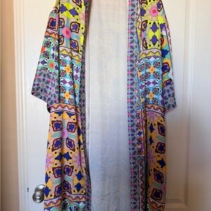 Zara lightweight long duster blouse